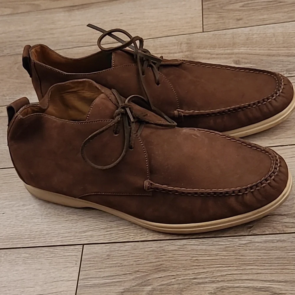 PETER MILLAR Recent‎ Brown Suede Leather Sz 13 M Chukka Boots Shoes